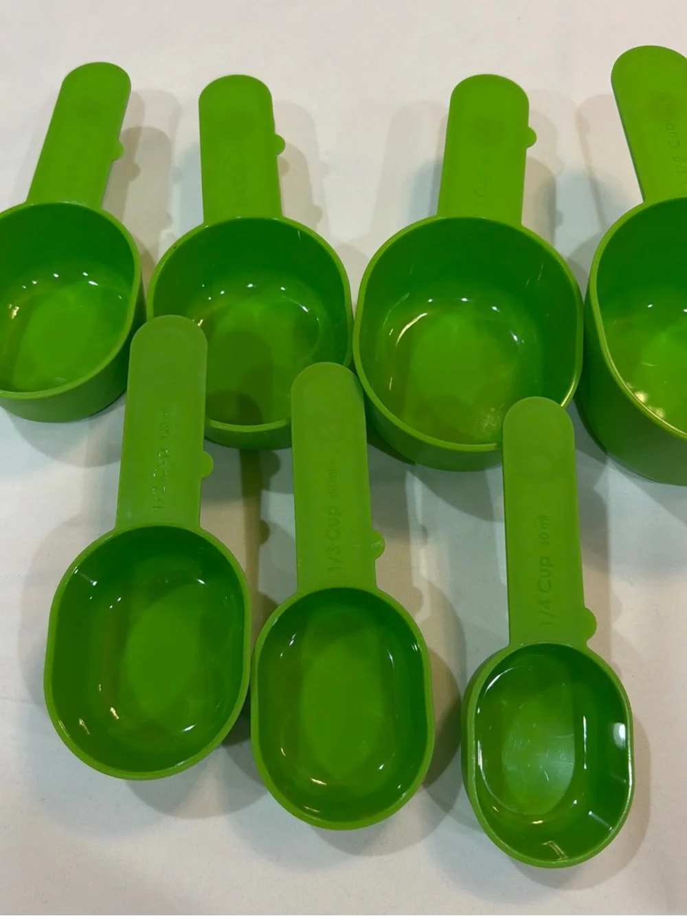 Stackable Green Measuring Cups - Set of 6